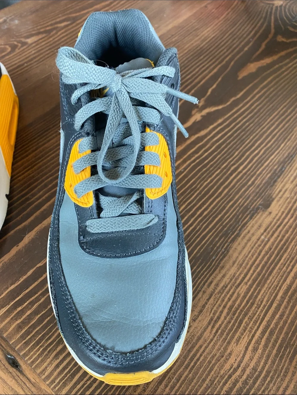 Nike Kids Gray and Yellow Low-Top Sneakers